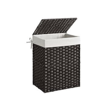 Songmics Košara za rublje 46x33x60 cm Crna