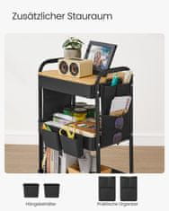 Songmics Kuhinjski kolica 306x443x742 cm Crna