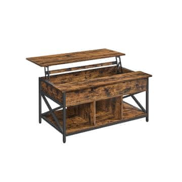 Songmics Stolić za kavu 60x100x48-62 cm smeđi