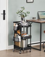 Songmics Kuhinjski kolica 323x494x739 cm Crna