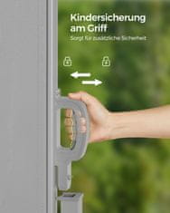 Songmics Podnožje za bočni nosač tende 200x400 cm sivo