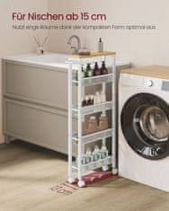 Songmics Pokretni kolica 5 razina 13x45.4x99.6 cm smeđa