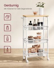 Songmics Kuhinjski kolica 22x455x77 cm smeđa