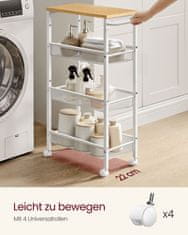 Songmics Kuhinjski kolica 22x455x77 cm smeđa