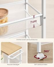 Songmics Kuhinjski kolica 22x455x77 cm smeđa