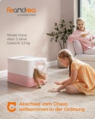 Songmics Kutija za pijesak za mačke 543x425x378 cm Bijela