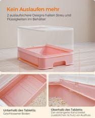 Songmics Kutija za pijesak za mačke 543x425x378 cm Bijela