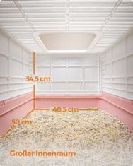 Songmics Kutija za pijesak za mačke 543x425x378 cm Bijela