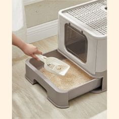 Songmics Kutija za pijesak za mačke 425x543x378 cm Bež Siva