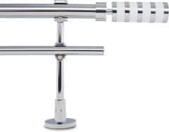 Nikcorp Dvostruka karniša teleskopska 70-120 cm, promjer 25/28 mm, srebrna metalna karniša s galvaniziranim premazom, nosivost 25 kg