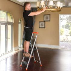 Songmics Stalak sa 3 stepenice 42x56x122 cm Srebrni