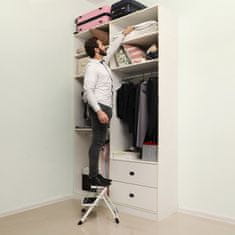 Songmics Stepenice s 2 stepenice 50x3.5x55.5 cm Bijele boje