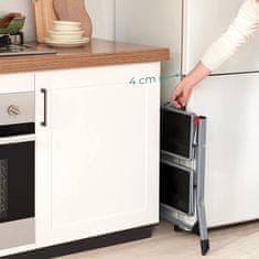 Songmics Dvostepena ljestve 2 stepenice 50x3.5x55.5 cm Siva