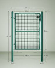 Songmics Vrtna vrata 106x125 cm Zelena