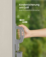 Songmics Bočni tend 200x350 cm Siva