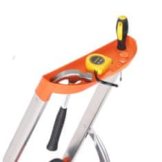 Songmics Preklopna ljestve 4 stepenice 44x835x143 cm Srebrna