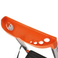 Songmics Preklopna ljestve 4 stepenice 44x835x143 cm Srebrna