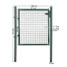 Songmics Vrtna vrata 106x6x145 cm Zelena