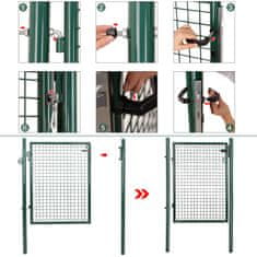 Songmics Vrtna vrata 106x6x145 cm Zelena