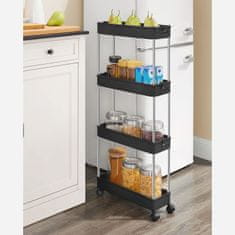 Songmics Kuhinjski kolica 40x135x86 cm Bijela