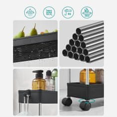 Songmics Kuhinjski kolica 40x135x86 cm Bijela