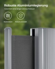 Songmics Bočni tend 160x400 cm Siva