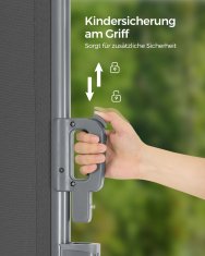 Songmics Bočni tend 160x400 cm Siva