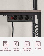 Songmics Kuhinjska polica 40x60x170 cm Greige