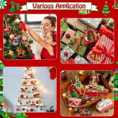 Nikcorp Božićni ukrasi Diamond Painting set za izradu 12 komada, kreativni DIY set za dijamantni vez sa šarenim kristalićima