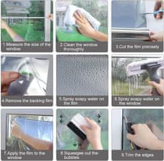 Nikcorp Folija za prozore s efektom ogledala, samoljepljiva, UV zaštita i toplinska izolacija, srebrna, 90x200 cm