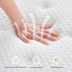 Nikcorp Ortopedski madrac 90x200 cm s džepičastim oprugama i memorijskom pjenom, 7-zonski, visina 26 cm, srednje tvrdi H3