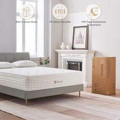 Nikcorp Ortopedski madrac 90x200 cm s džepičastim oprugama i memorijskom pjenom, 7-zonski, visina 26 cm, srednje tvrdi H3