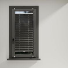 Nikcorp Plisirana roleta Klemmfix za prozore, bez bušenja, dvosmjerna plise zavjesa, crna boja, dimenzije 40x110 cm