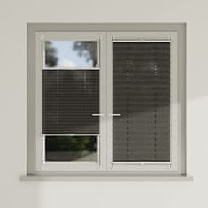 Nikcorp Plisirana roleta Klemmfix za prozore, bez bušenja, dvosmjerna plise zavjesa, crna boja, dimenzije 40x110 cm