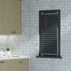 Nikcorp Plisirana roleta Klemmfix za prozore, bez bušenja, dvosmjerna plise zavjesa, crna boja, dimenzije 40x110 cm