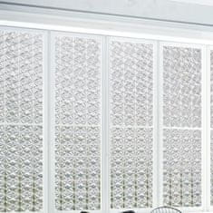 Nikcorp 3D Prozorska folija za privatnost, mat efekt dijamanta, statička zaštita od UV zračenja i sunca, 90 x 300 cm