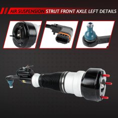 Nikcorp Zračni amortizer prednji lijevi za Mercedes S-klasa W221 i CL C216 (2006-2013), premium pneumatski ovjes, crni