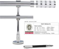 Nikcorp Dvostruka karniša teleskopska 70-120 cm, promjer 25/28 mm, srebrna metalna karniša s galvaniziranim premazom, nosivost 25 kg