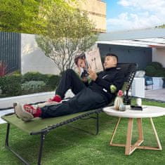 Nikcorp Sklopiva vrtna ležaljka za plažu s termo torbom i jastukom, podesiva u 5 položaja, čelična konstrukcija, nosivost 120 kg, zelena