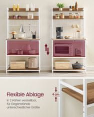 Songmics Kuhinjska polica 40x80x170 cm smeđa