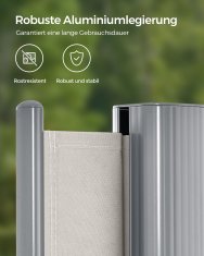 Songmics Bočni tend 160x350 cm bež