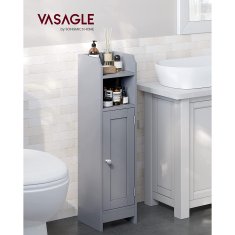 Songmics Ormarić za WC 20x18x80 cm Sivi