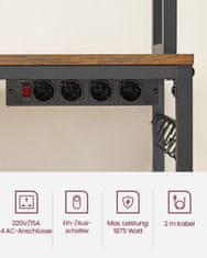 Songmics Kuhinjska polica 40x80x170 cm smeđa