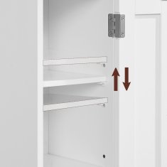 Songmics Kupaonska ormarić 18x20x80 cm Bijela