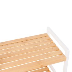 Songmics Polica 4 police 45x315x111 cm prirodna bijela