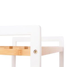 Songmics Polica 4 police 45x315x111 cm prirodna bijela