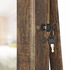 Songmics Ormarić za nakit s ogledalom pune dužine 37x95x155 cm smeđi