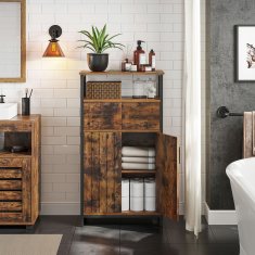 Songmics Kupaonska ormarić 60x30x108 cm smeđa