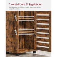 Songmics Kupaonska ormarić 40x30x167 cm smeđa