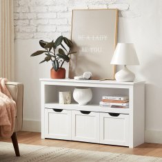 Songmics Ormarić za pohranu igračaka 102x30x60 cm Bijeli